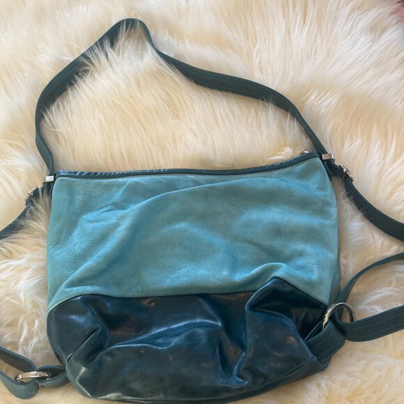 Rough and Tumble Tiffany and tourmaline Hobo Hobo Open pocket convertible purse - Picture 3 of 6